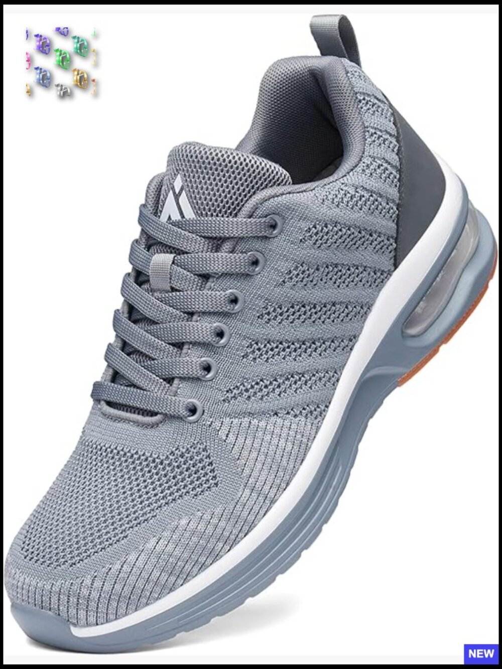 Men's Running Sneakers Air Cushion Comfortable Breathable Athletic Shoes Lace-Up